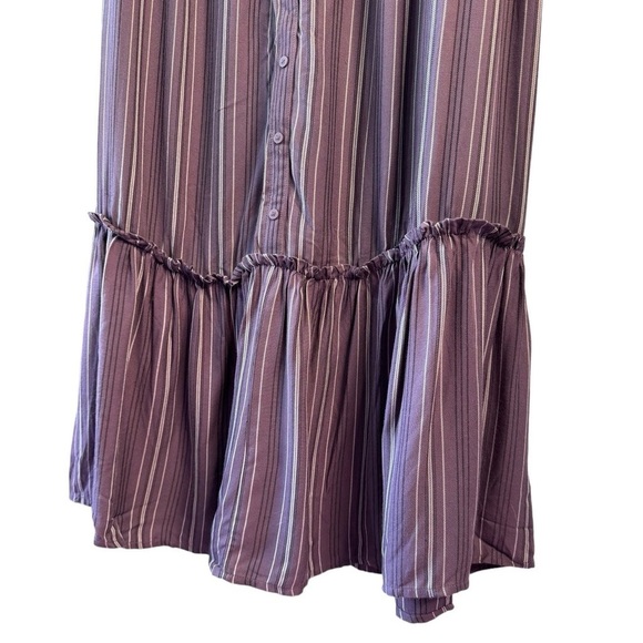 NEW Ingrid + Isabel Maternity Purple Striped Midi Maxi Dress X-Large - Picture 4 of 7